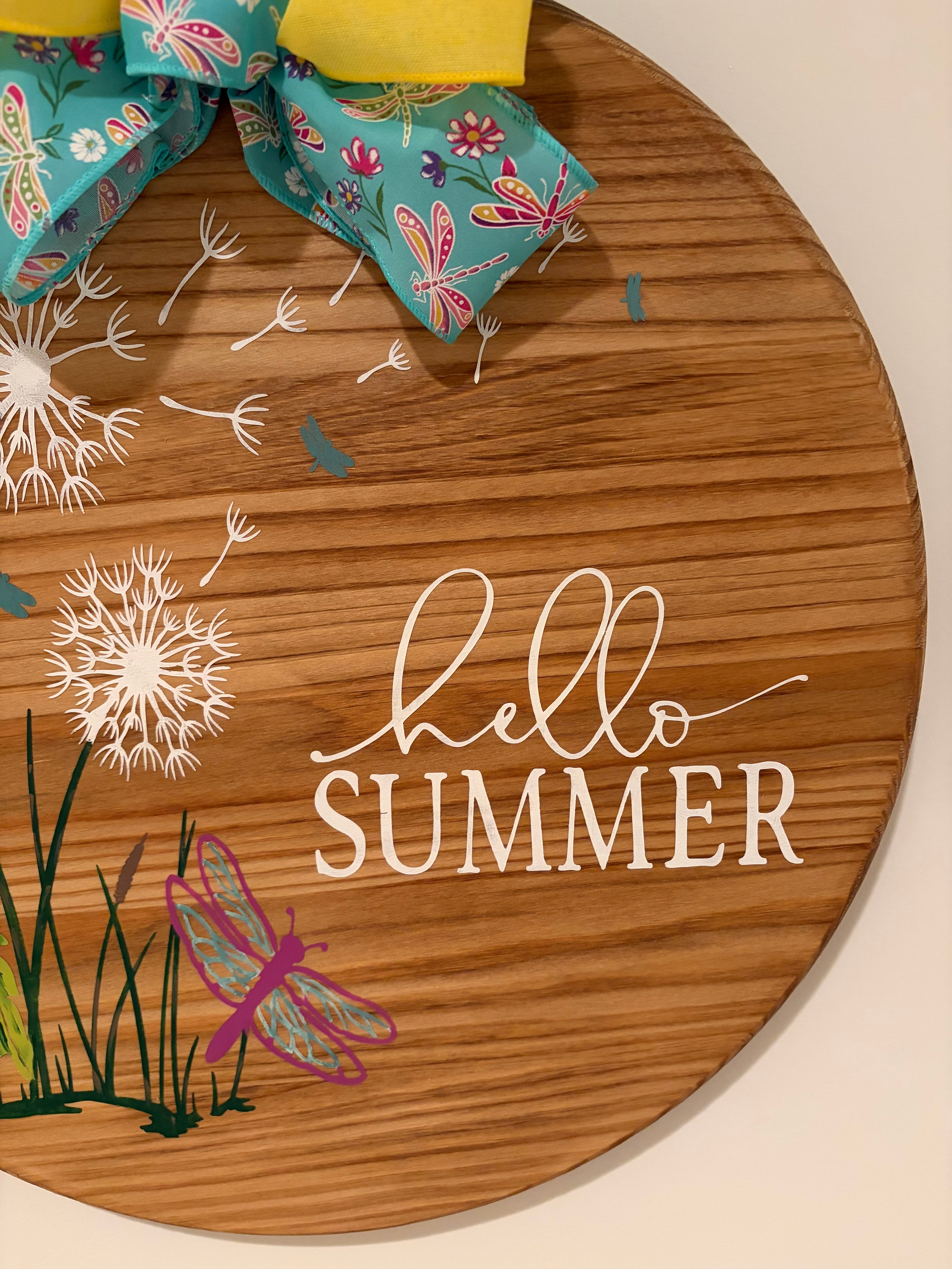 Door Hanger - Hello Summer with Dragonglies