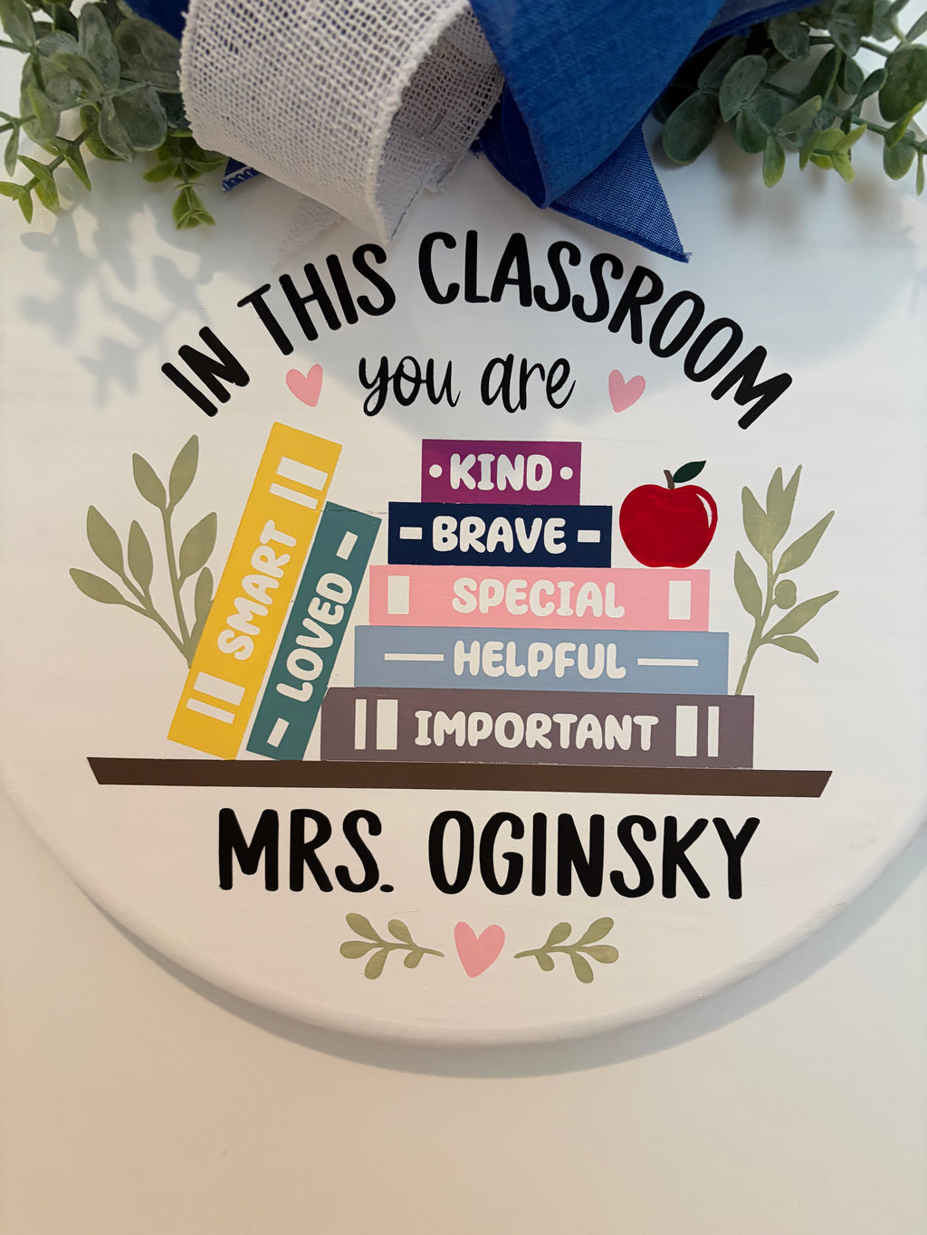 Personalized Teacher Welcome Sign