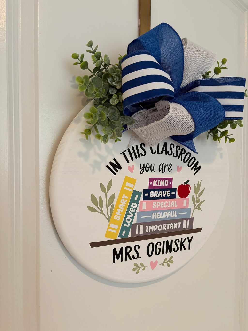 Personalized Teacher Welcome Sign
