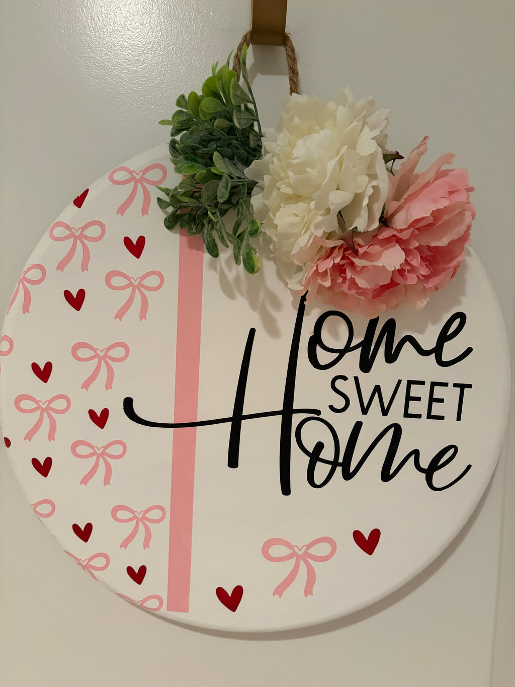Door Hanger -  Home Sweet Home Valentine Design