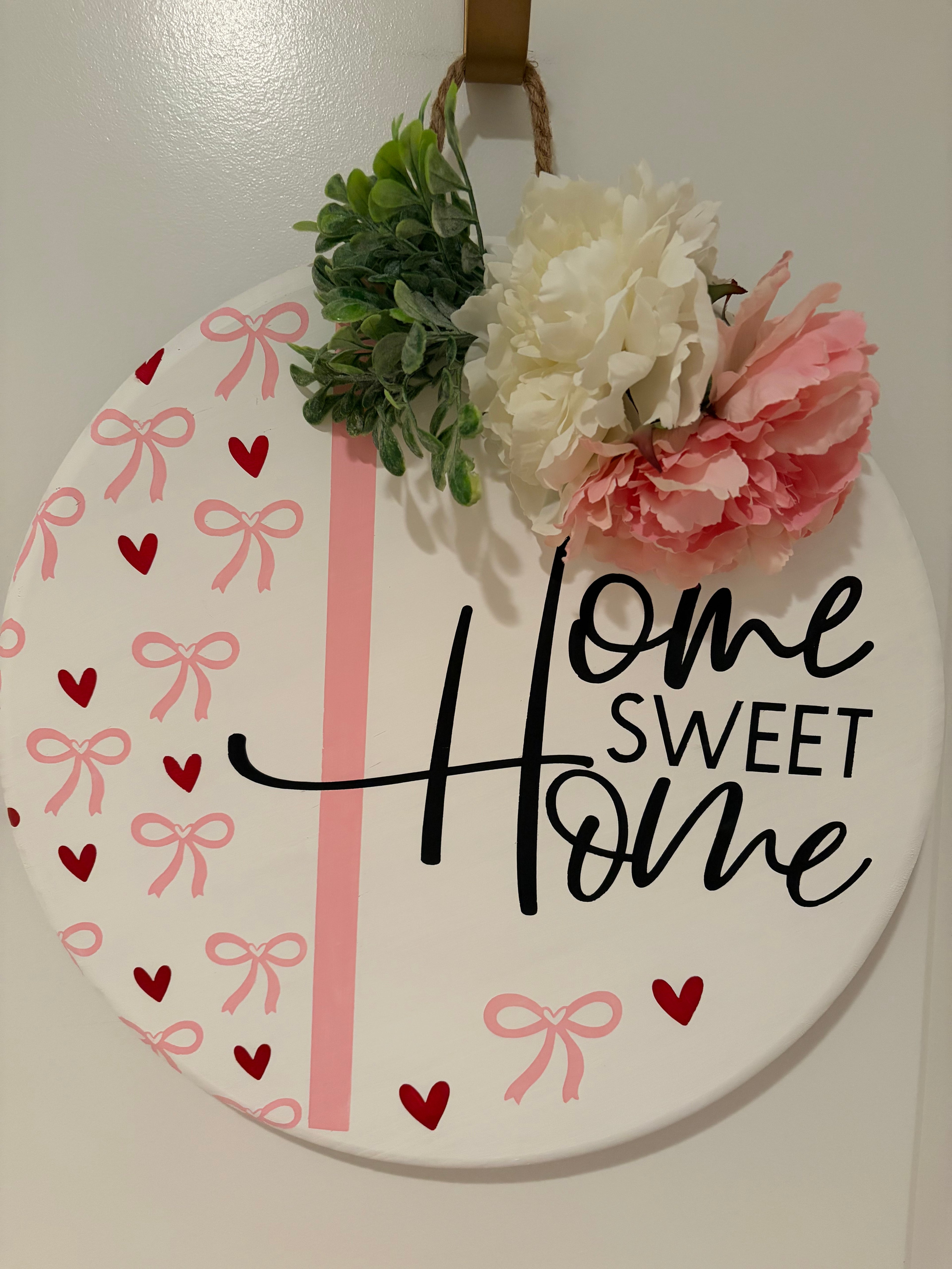 Door Hanger -  Home Sweet Home Valentine Design