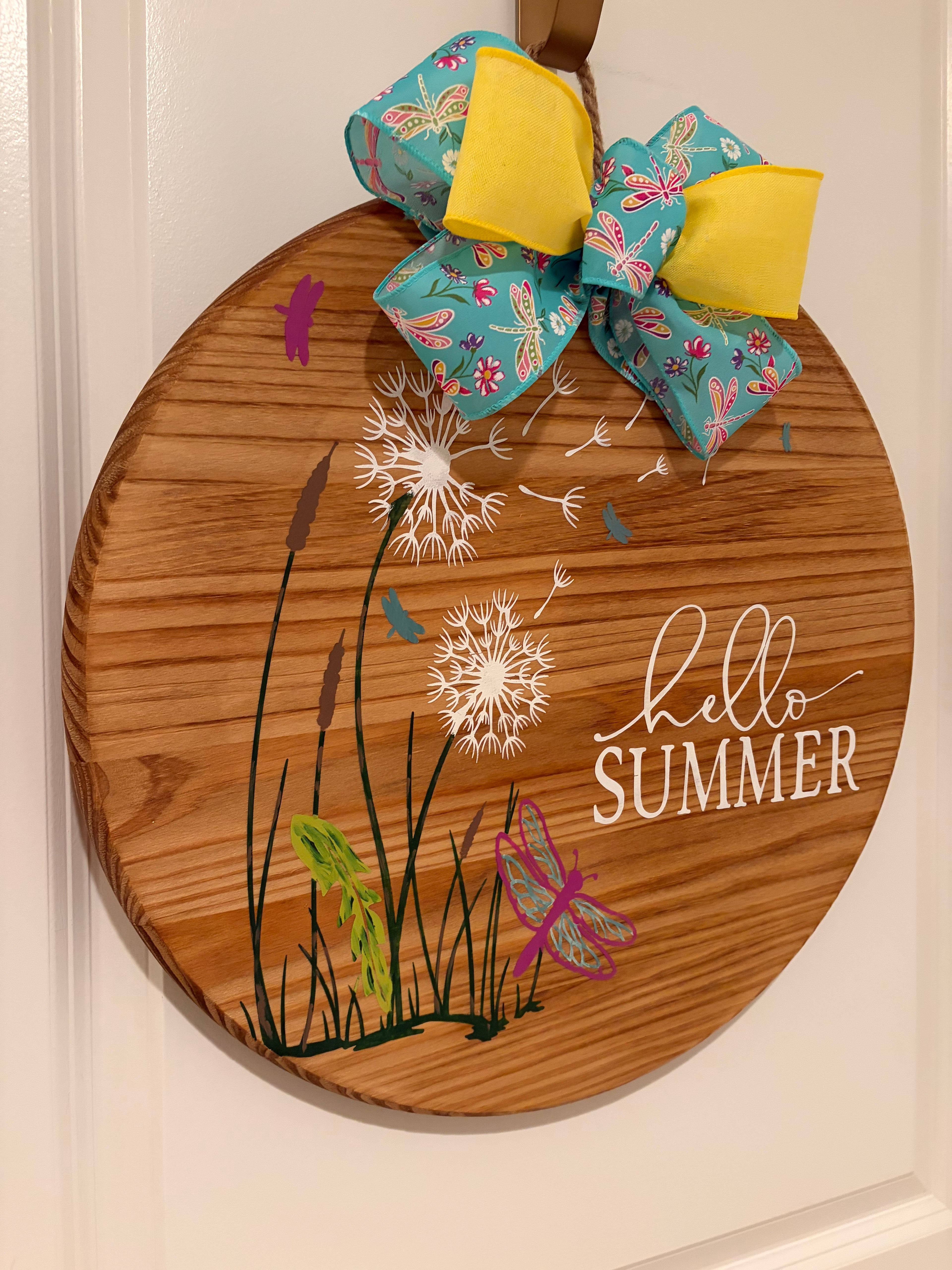 Door Hanger - Hello Summer with Dragonglies