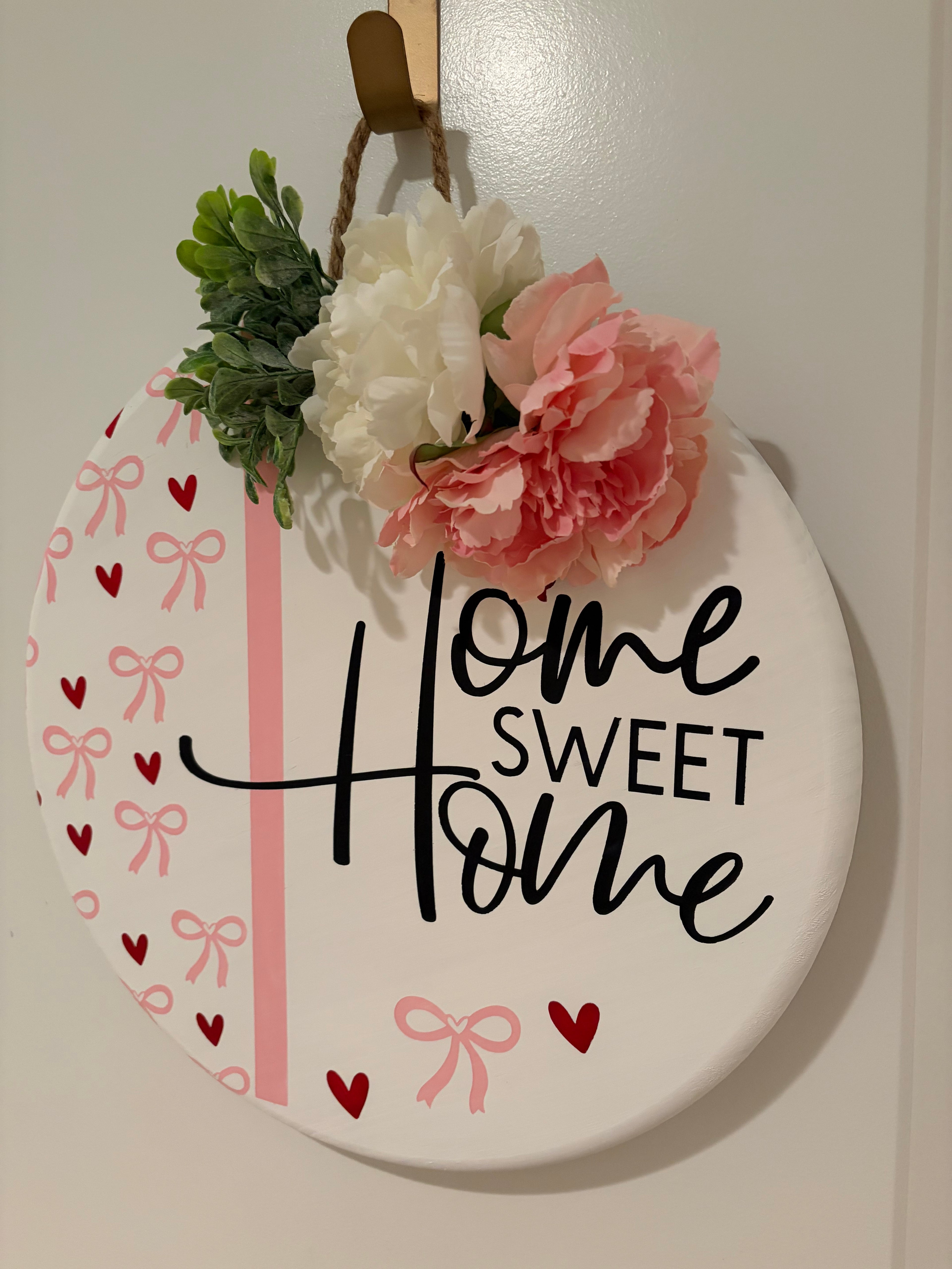 Door Hanger -  Home Sweet Home Valentine Design