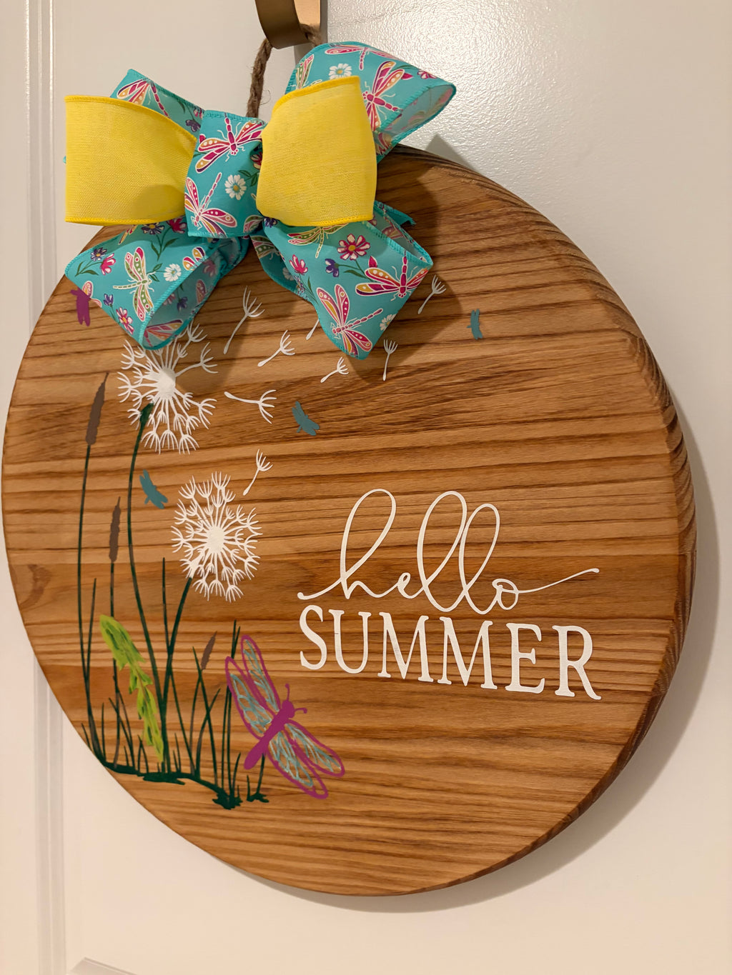 Door Hanger - Hello Summer with Dragonglies