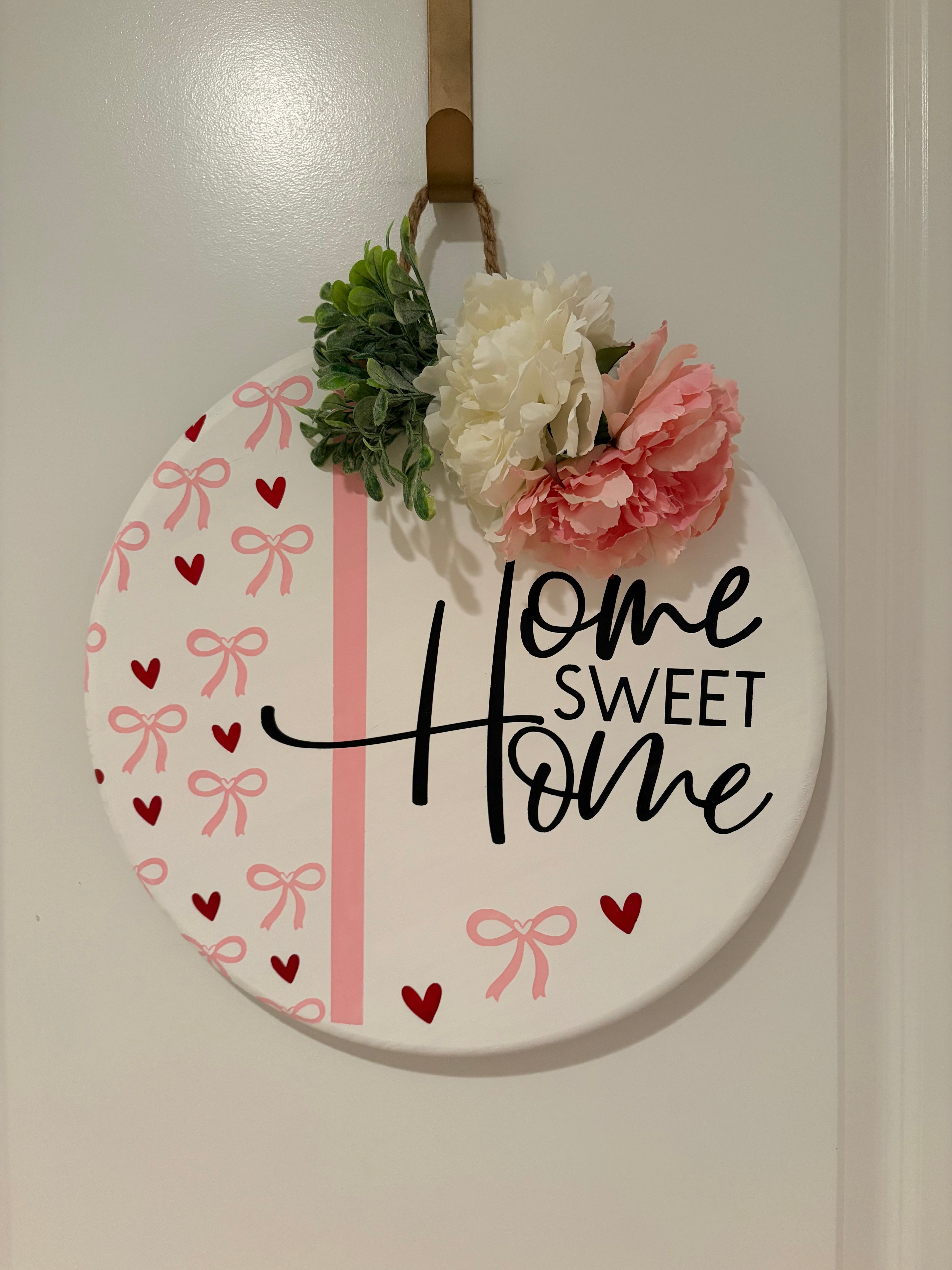 Door Hanger -  Home Sweet Home Valentine Design