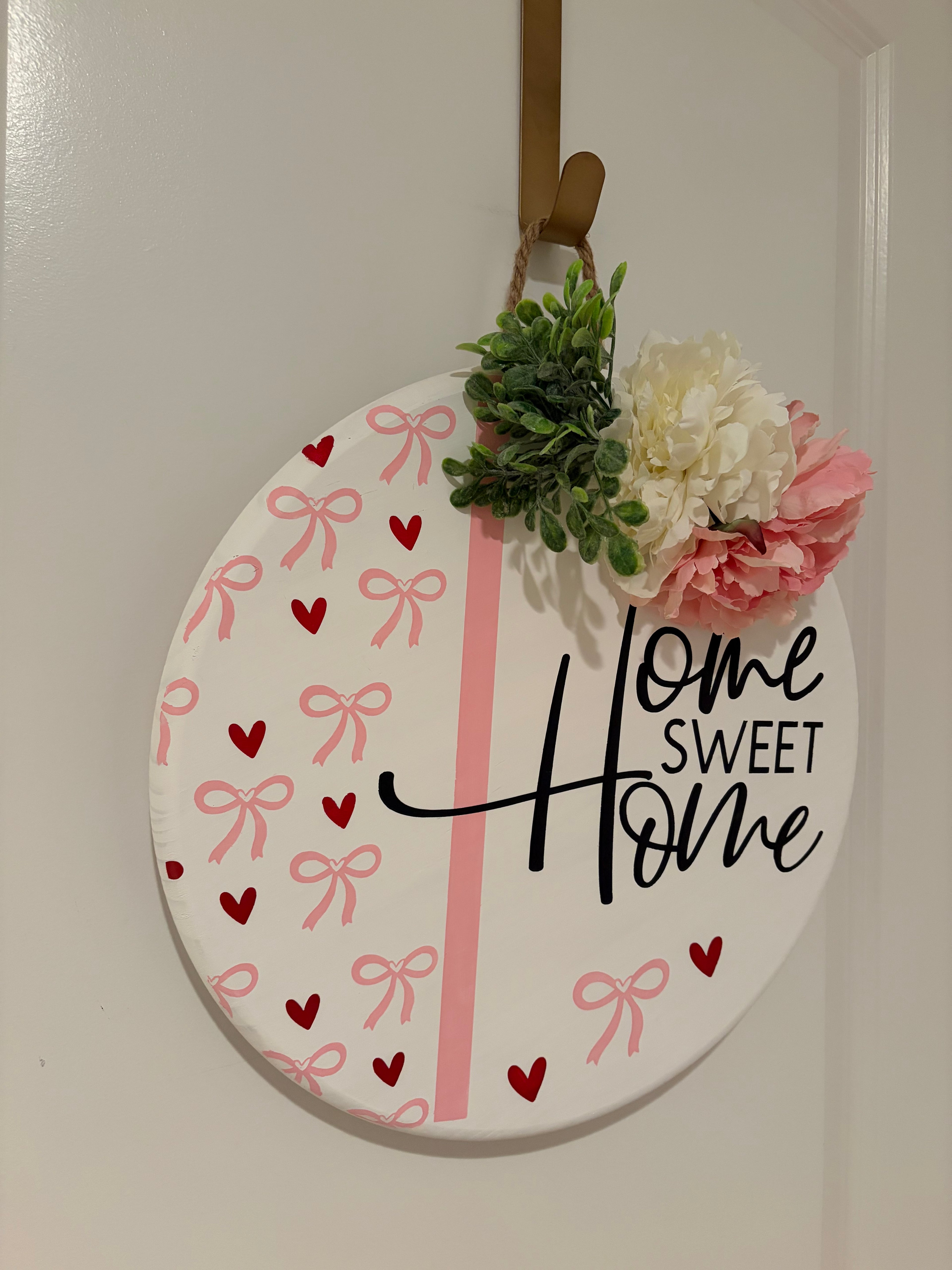 Door Hanger -  Home Sweet Home Valentine Design