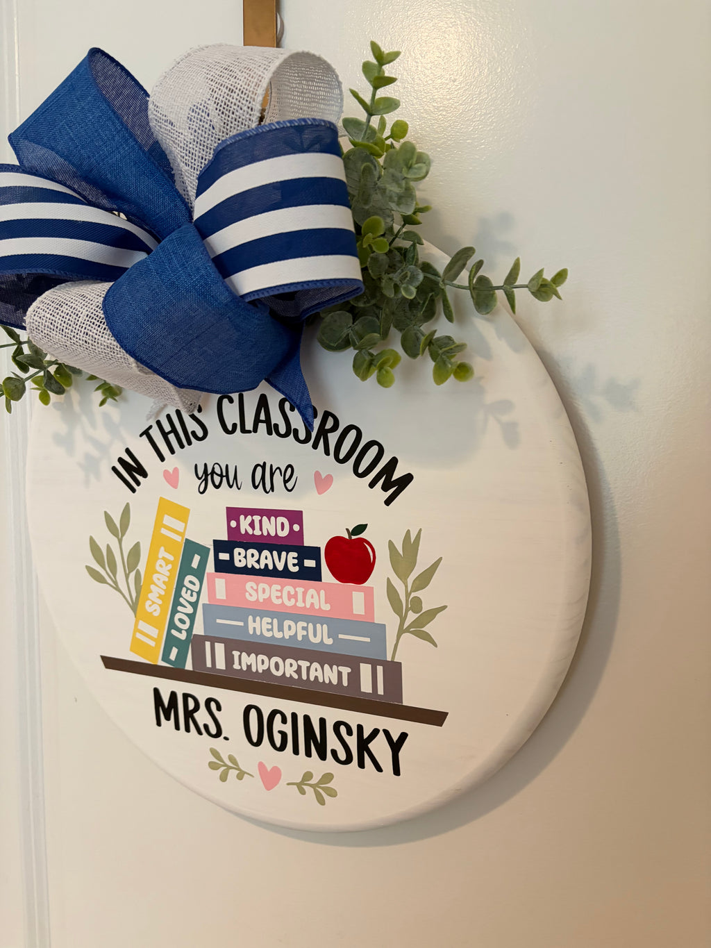 Personalized Teacher Welcome Sign