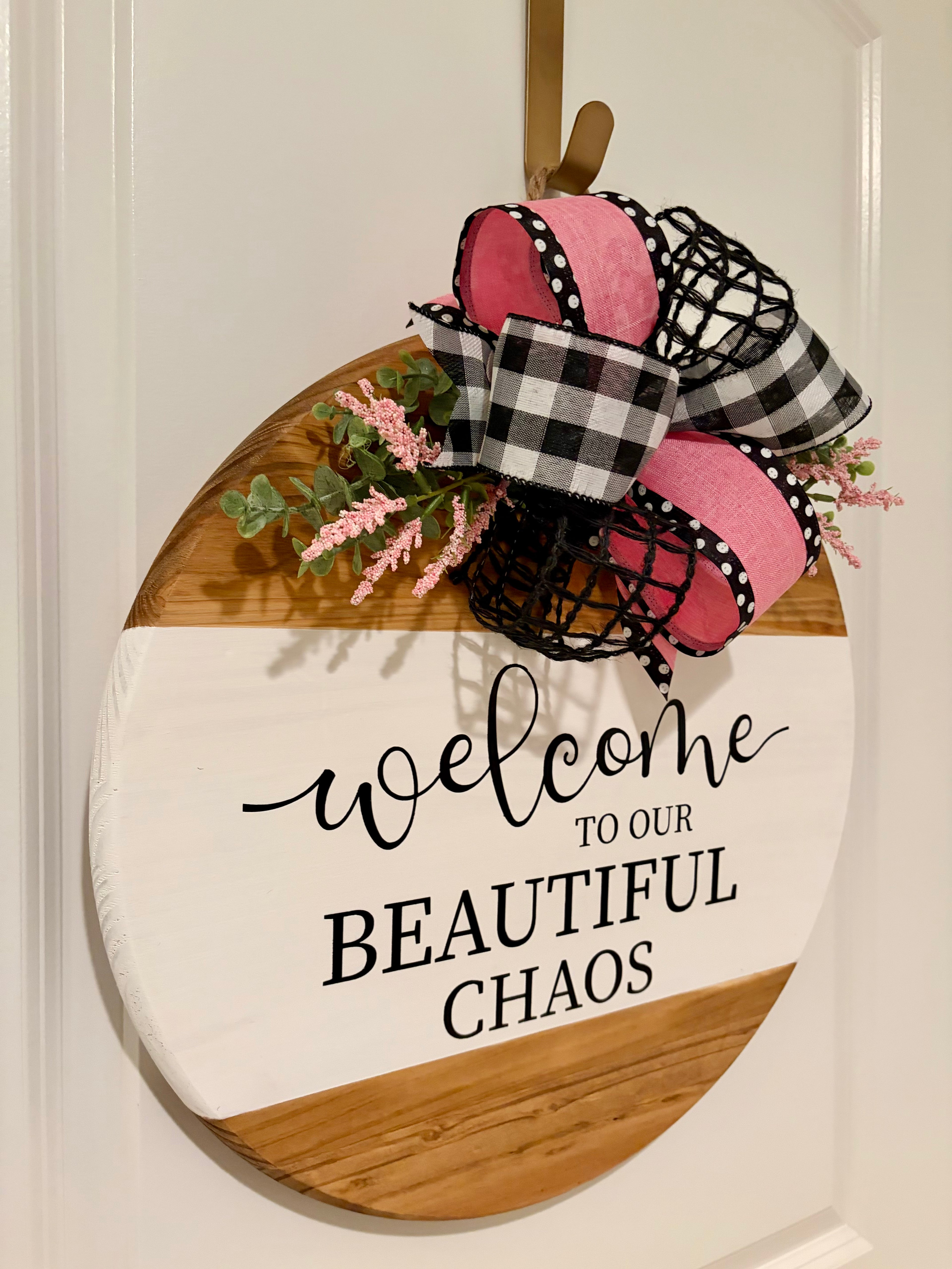 Door Hanger - Welcome To Our Beautiful Chaos