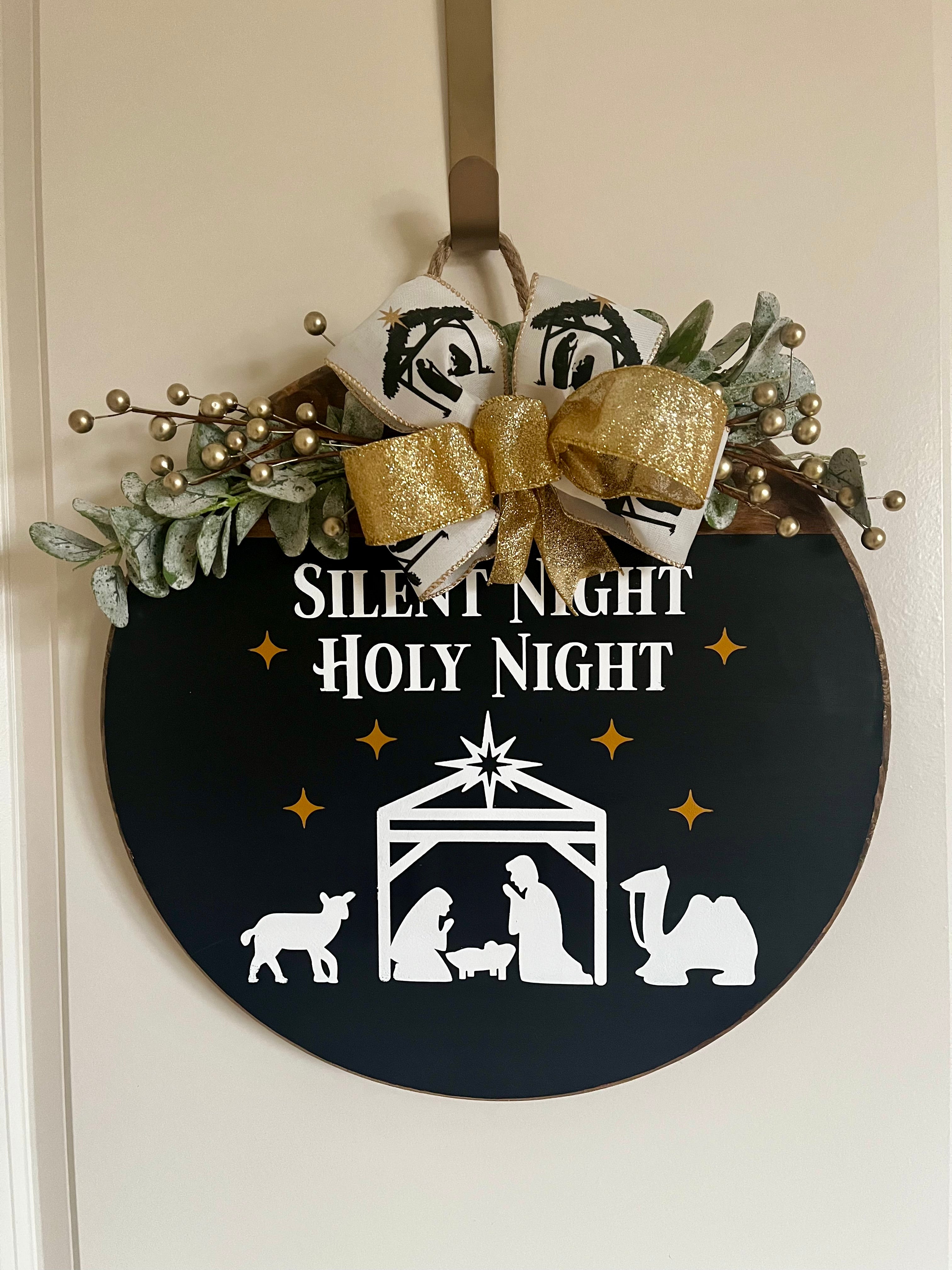 Door Hanger - Silent Night Nativity