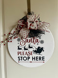 Door Hanger - Santa, Please Stop Here