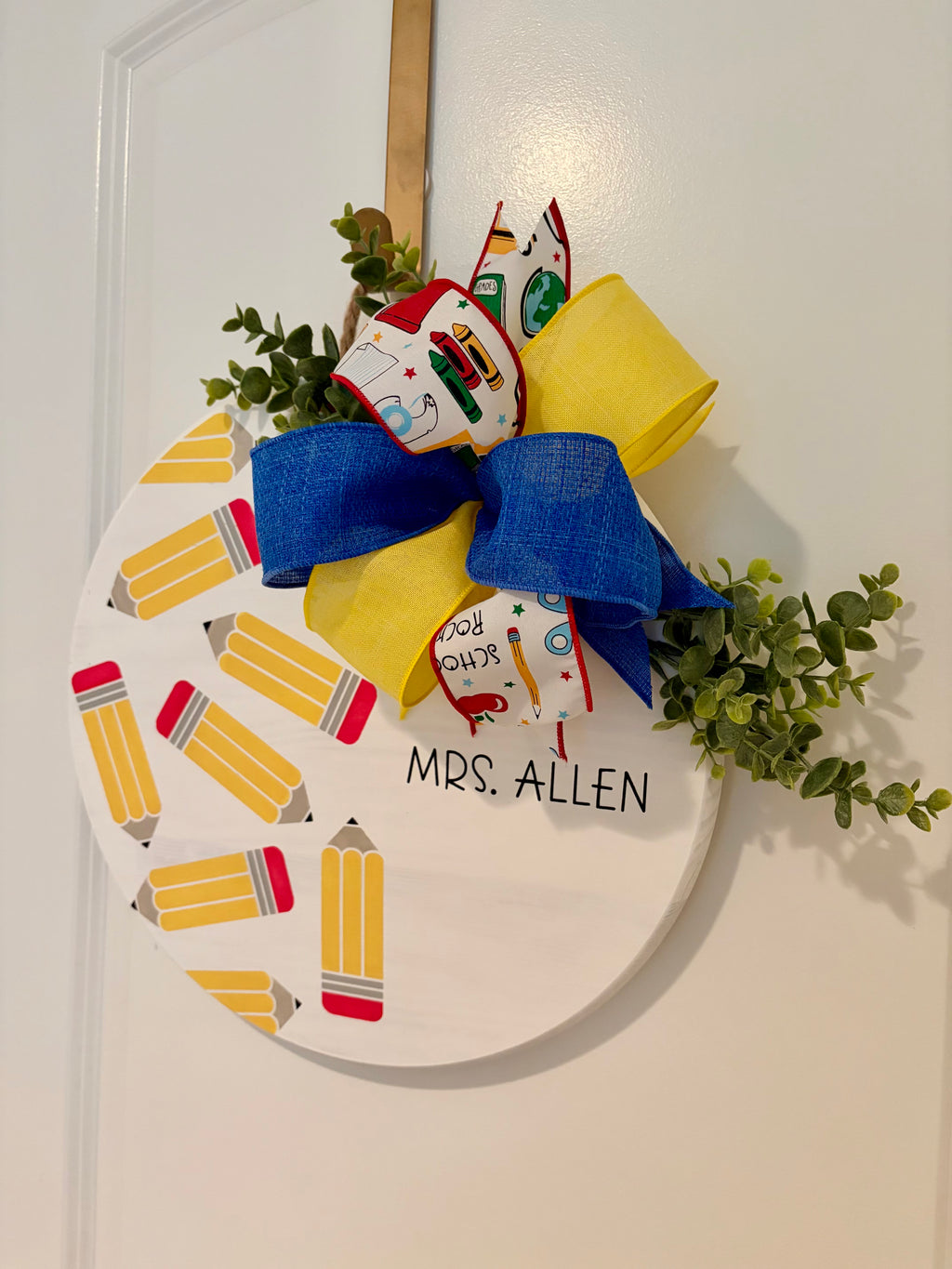Personalized Teacher Welcome Sign