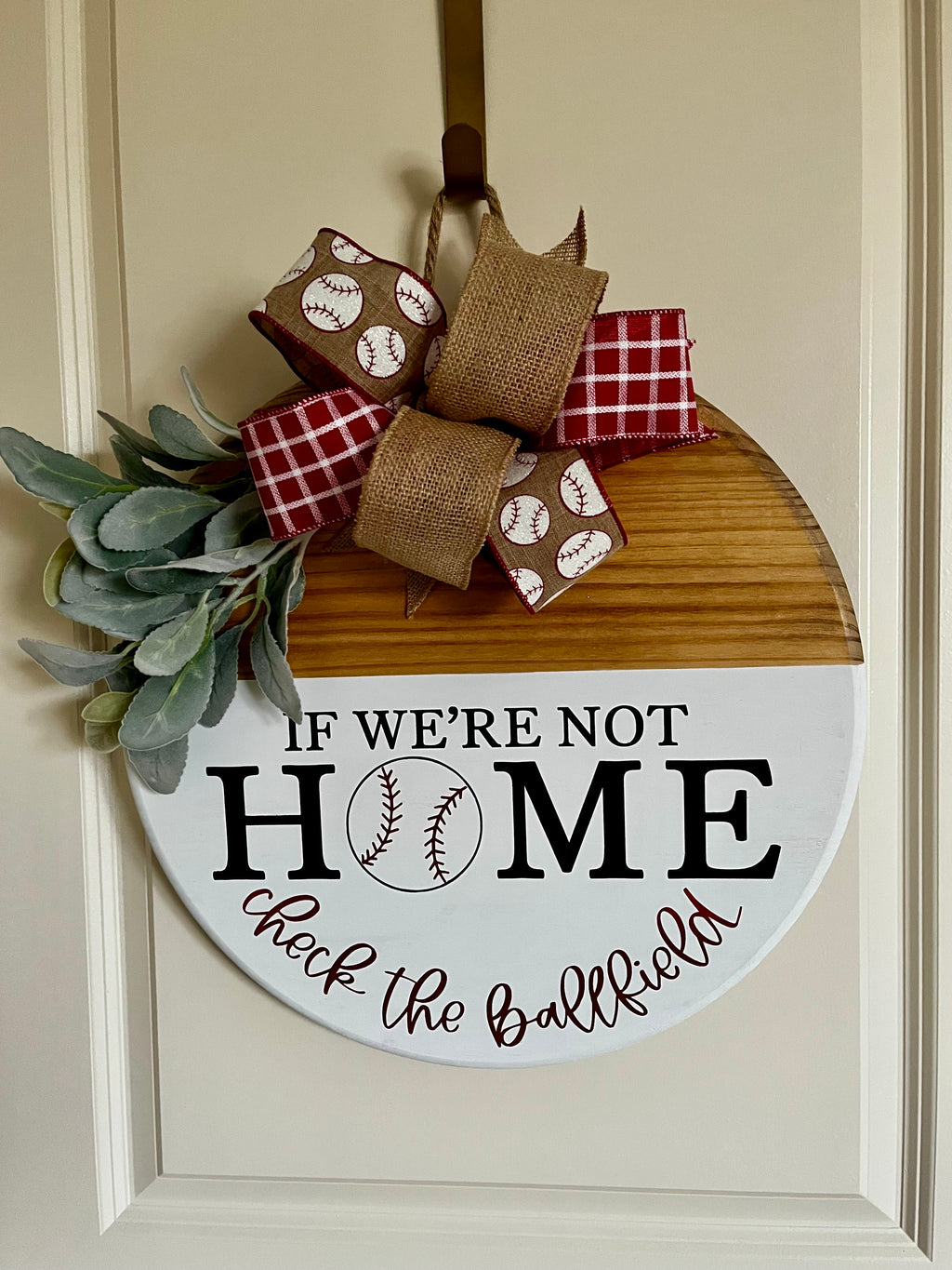 Door Hanger - If We're Not Home Check the Ballfield