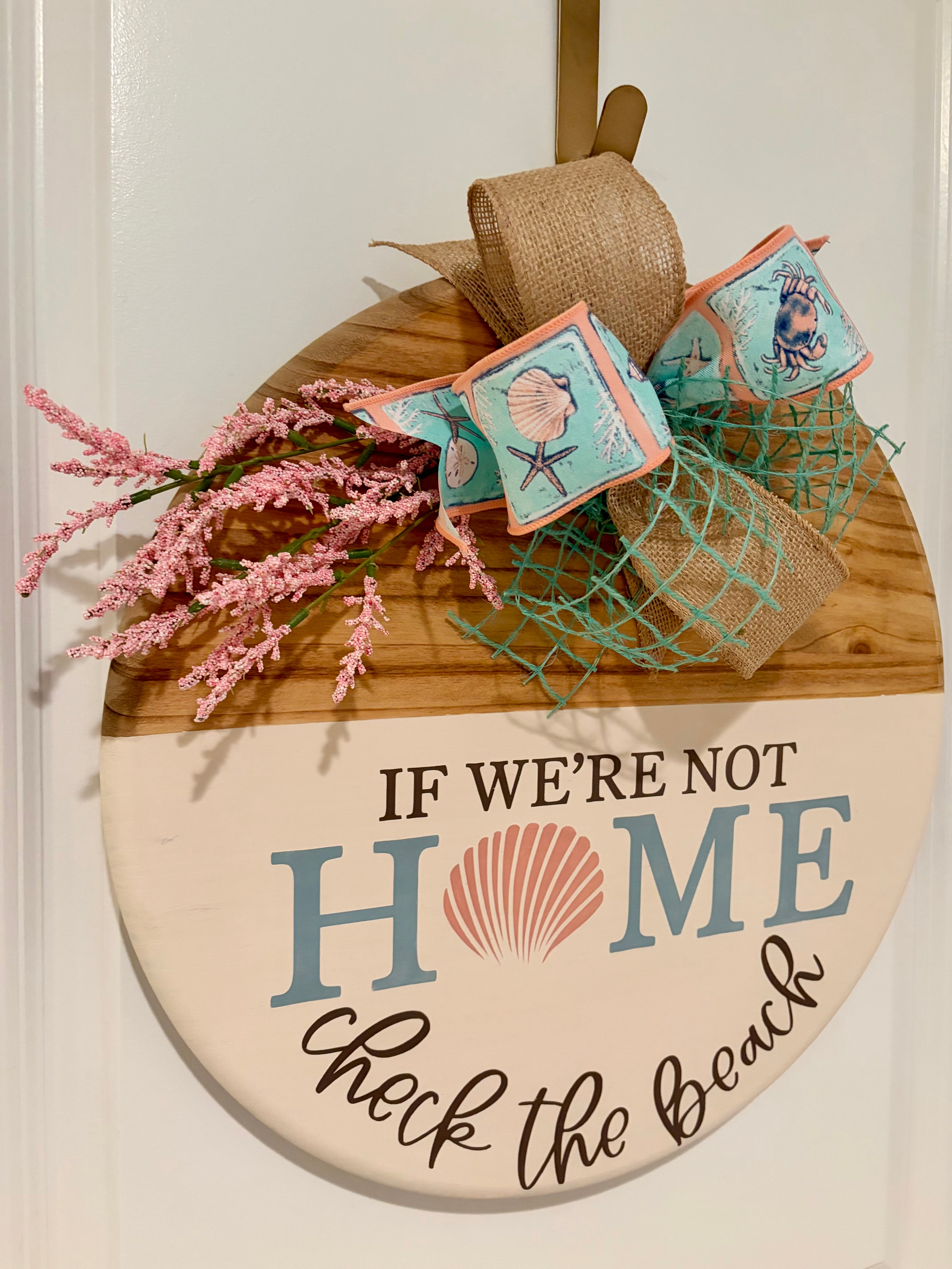 Door Hanger - If We're Not Home Check the Beach