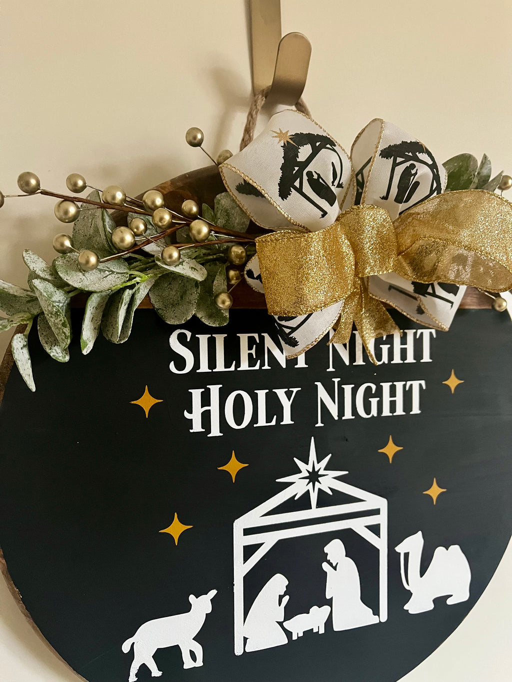Door Hanger - Silent Night Nativity