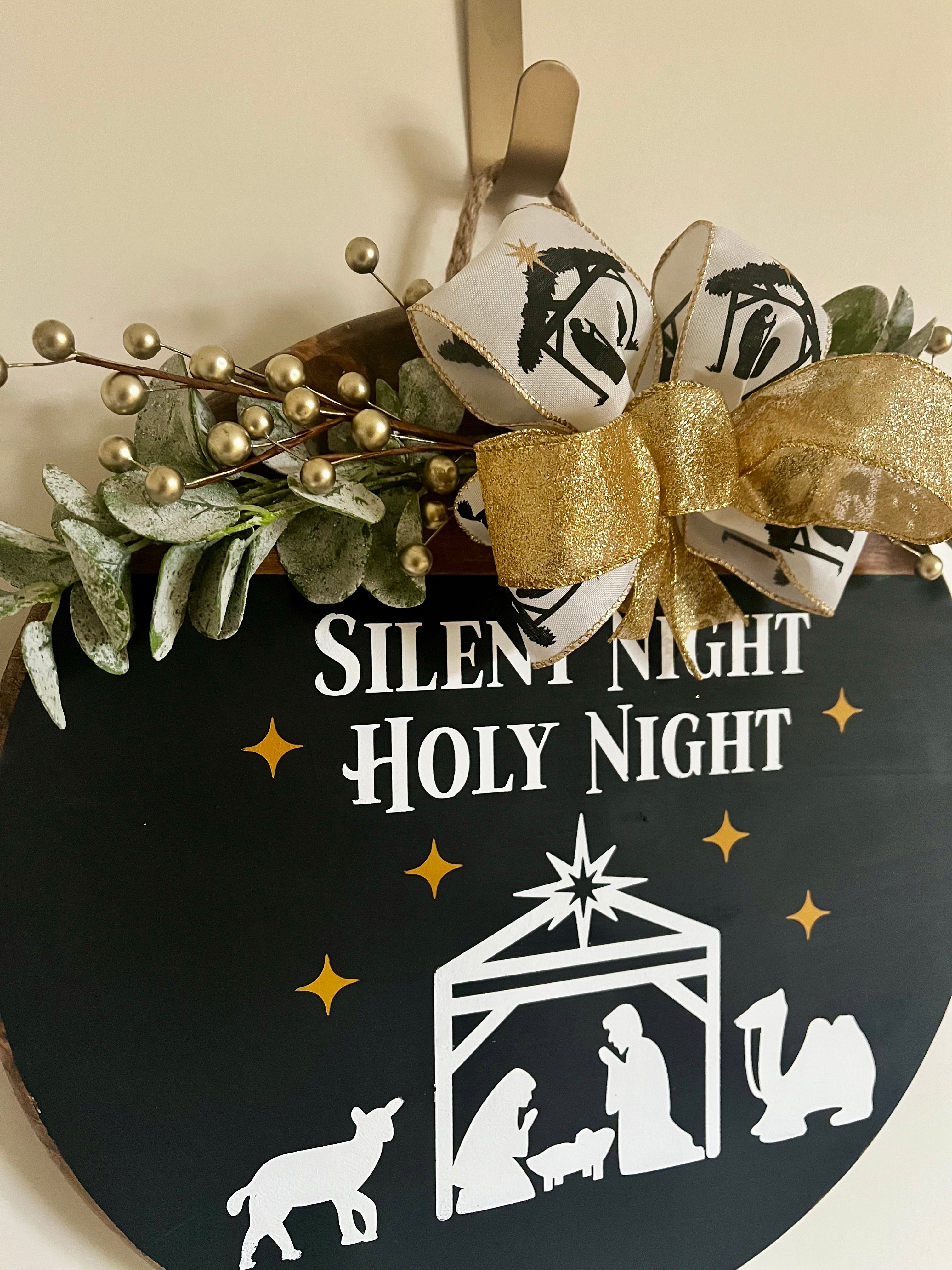 Door Hanger - Silent Night Nativity