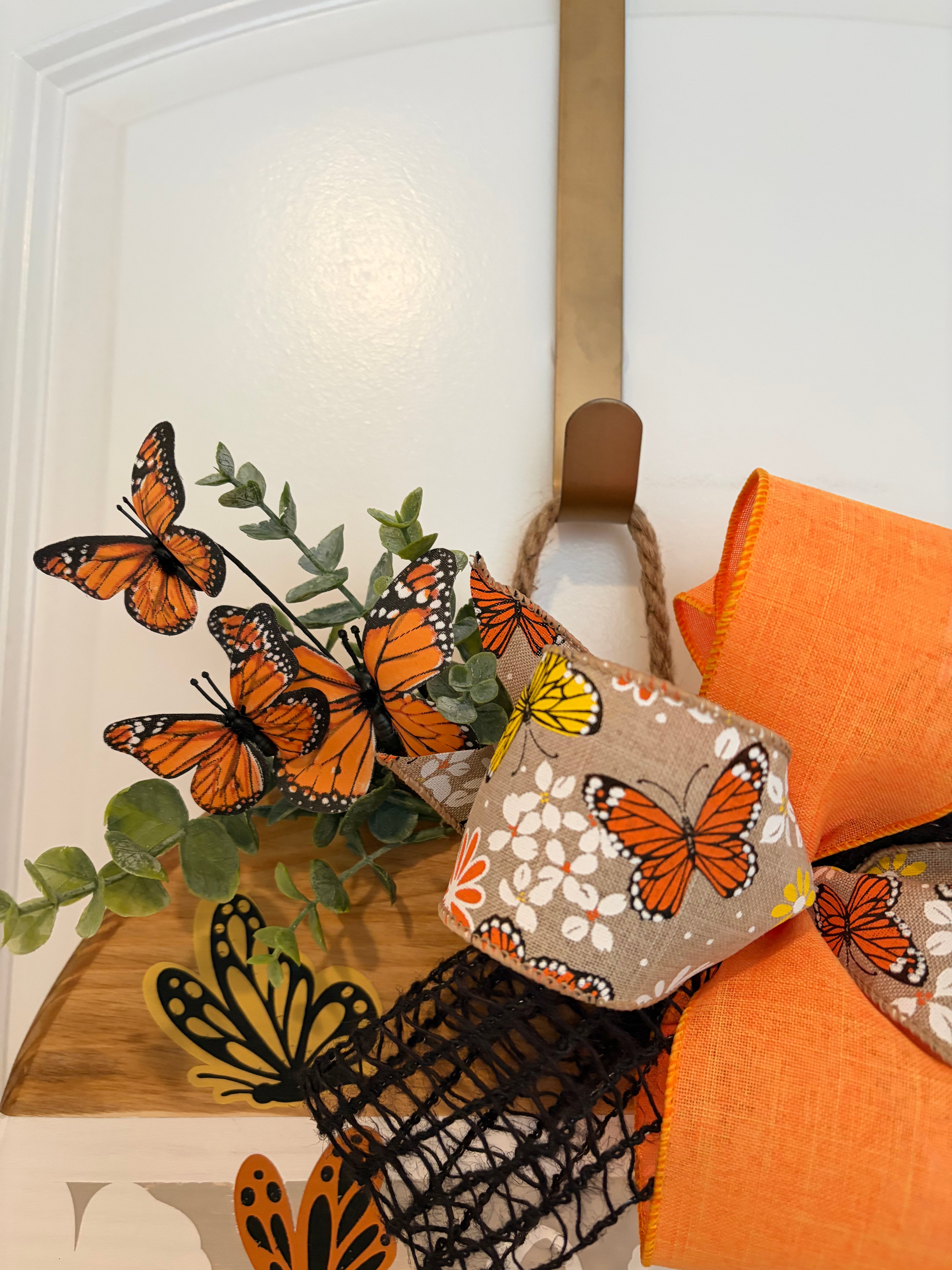 Door Hanger - Hello with Butterflies