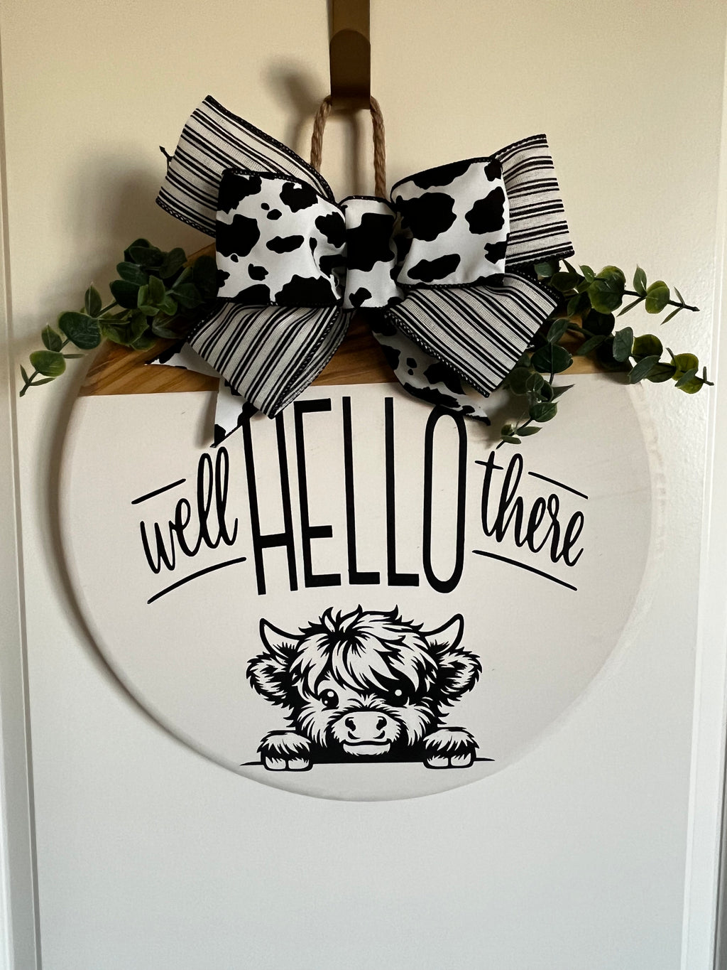 Door Hanger - Highland Cow
