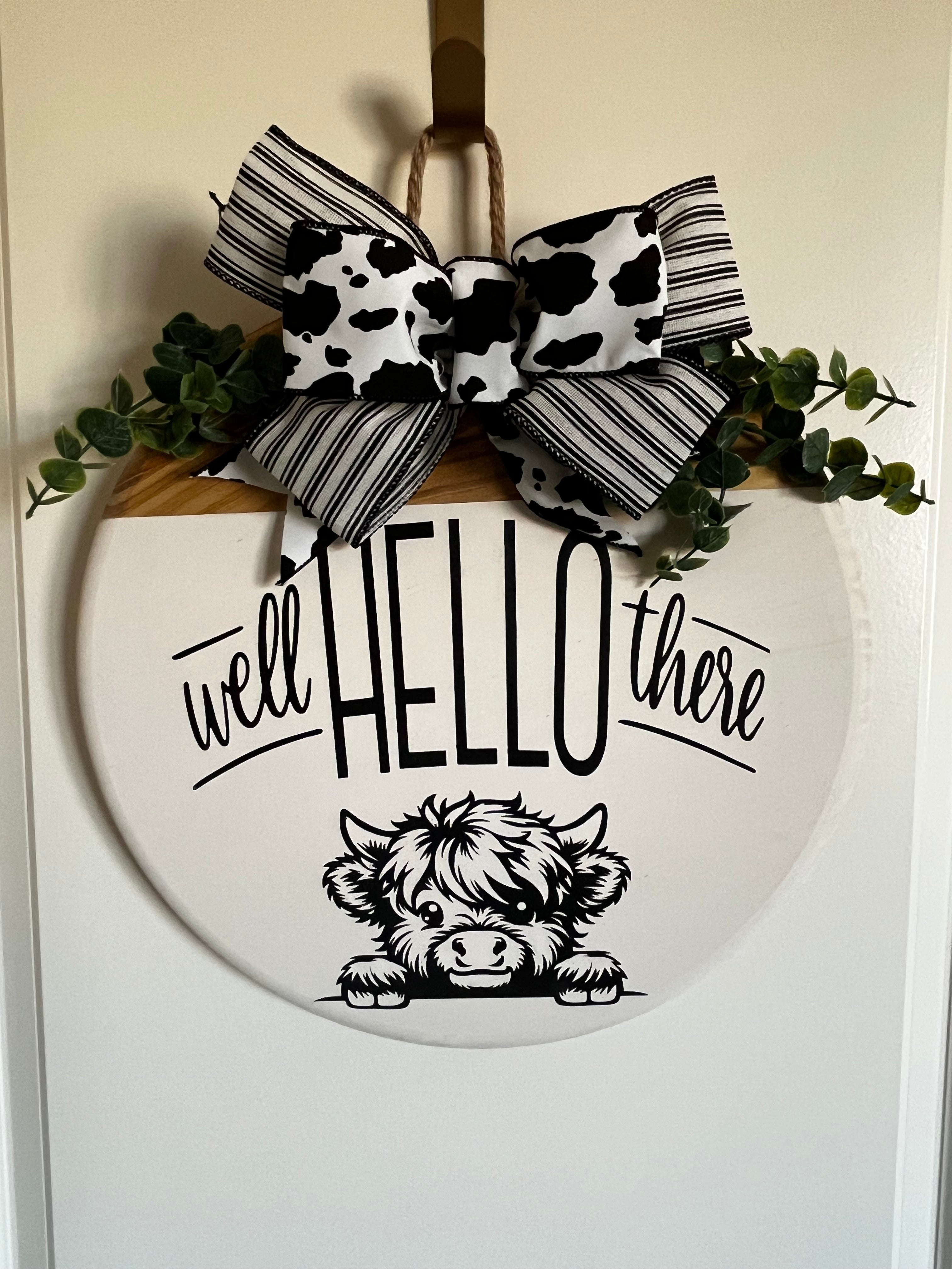 Door Hanger - Highland Cow