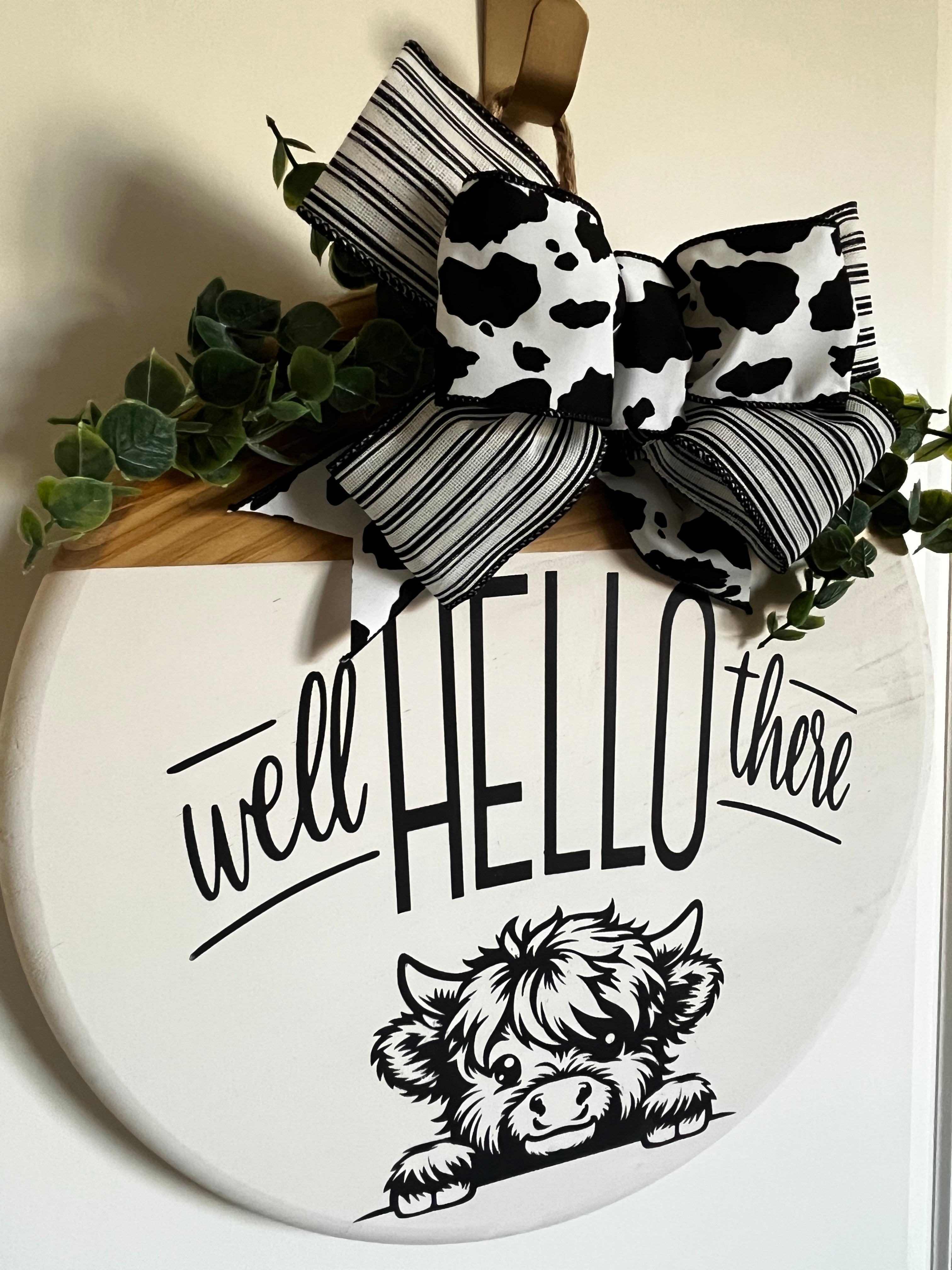 Door Hanger - Highland Cow