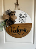 Door Hanger - Welcome with Great Pyrenees