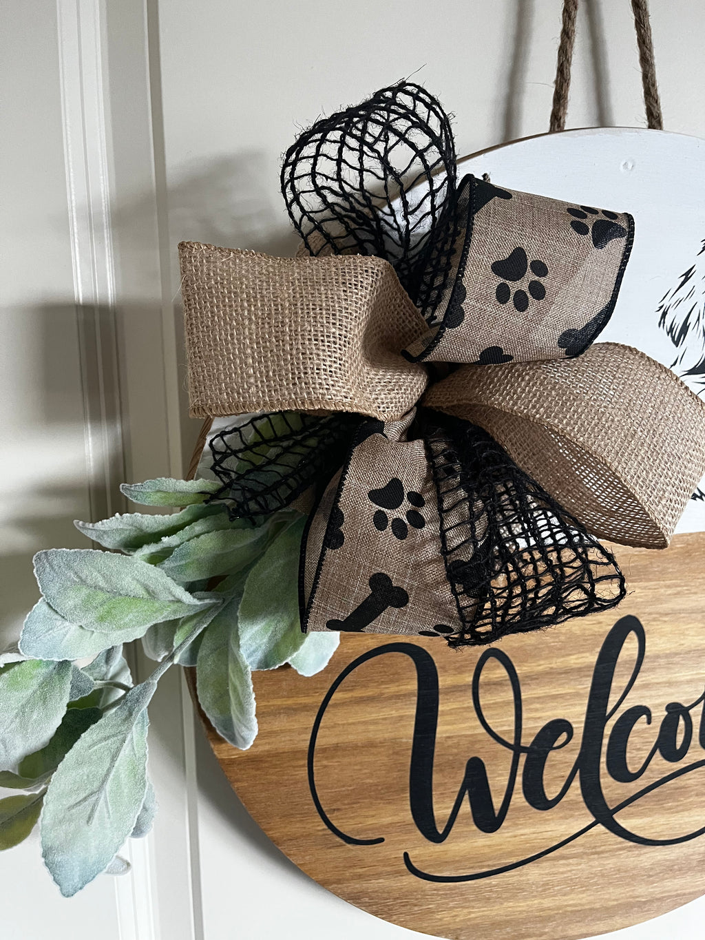 Door Hanger - Welcome with Great Pyrenees