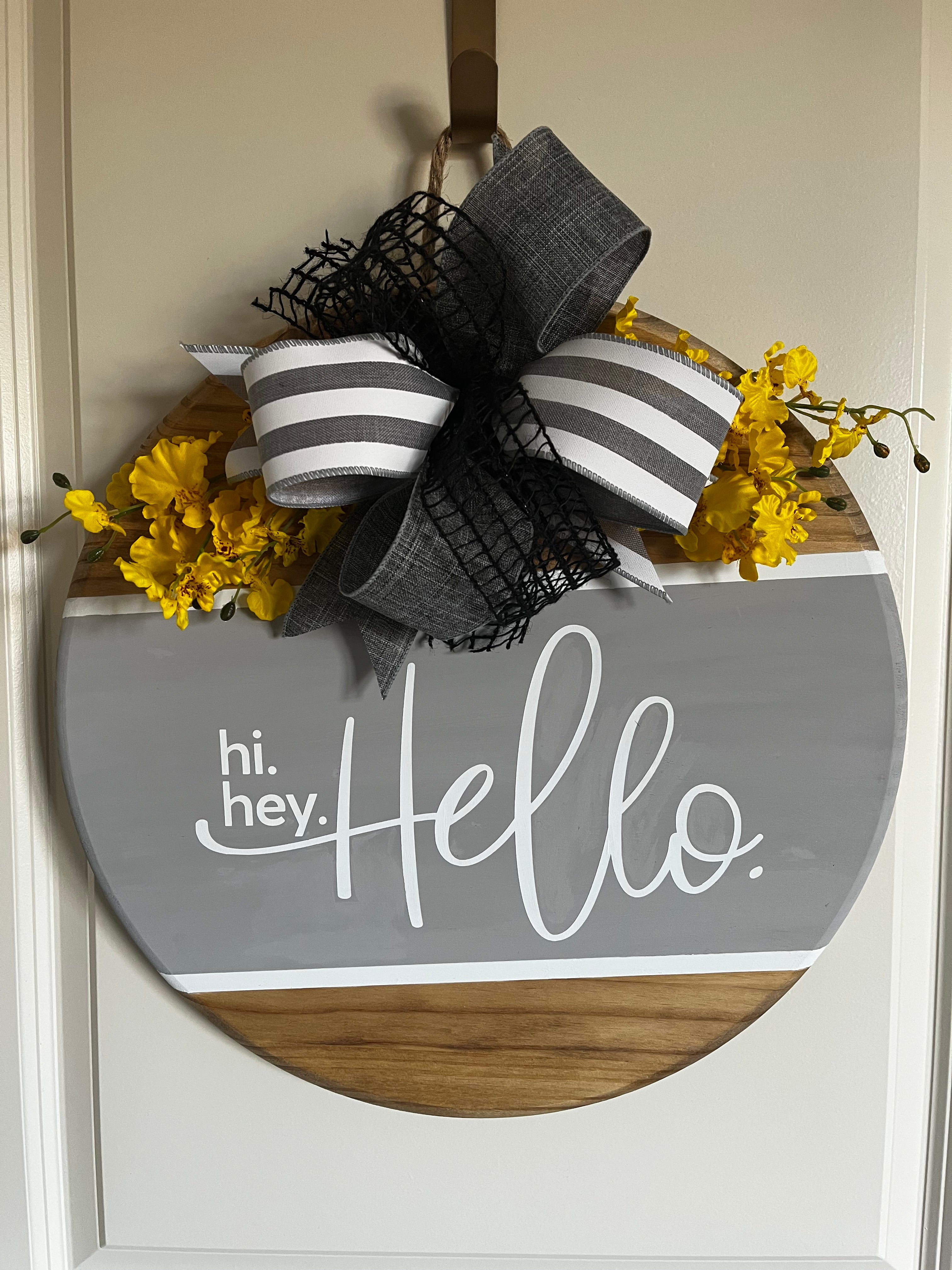 Door Hanger - Hi. Hey.  Hello.