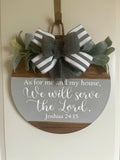 Door Hanger - As For Me and My Home, We Will Serve The Lord