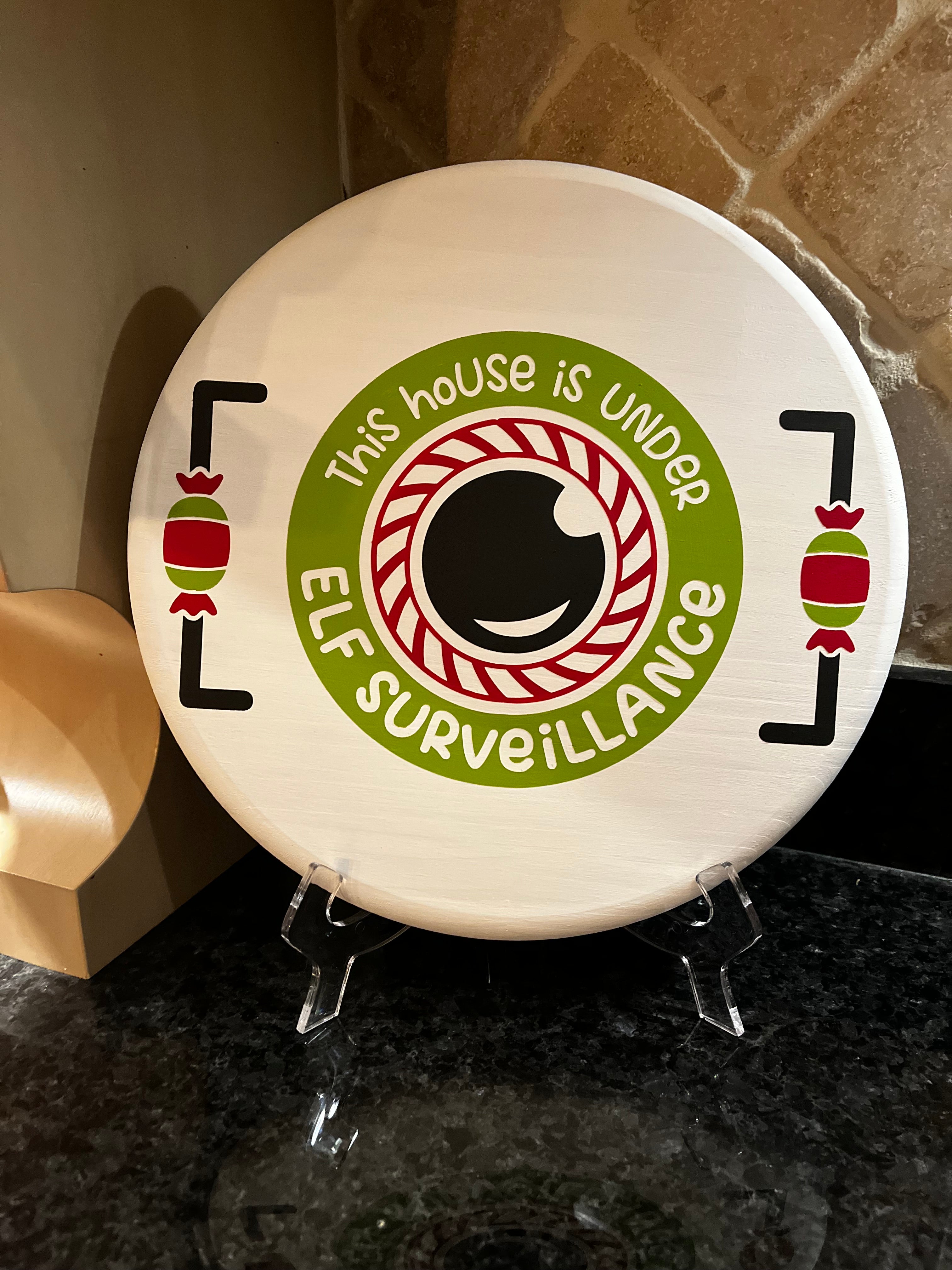 Door/Wall Decor - This House Is Under Elf Surveillance