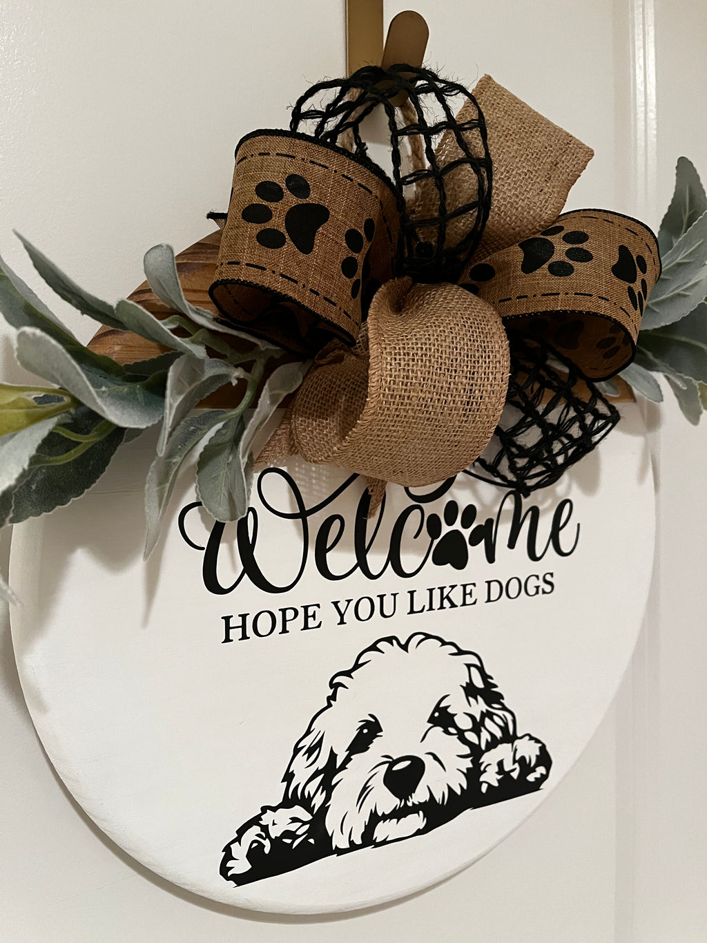 Door Hanger - Welcome Hope you Like Dogs - Doodle