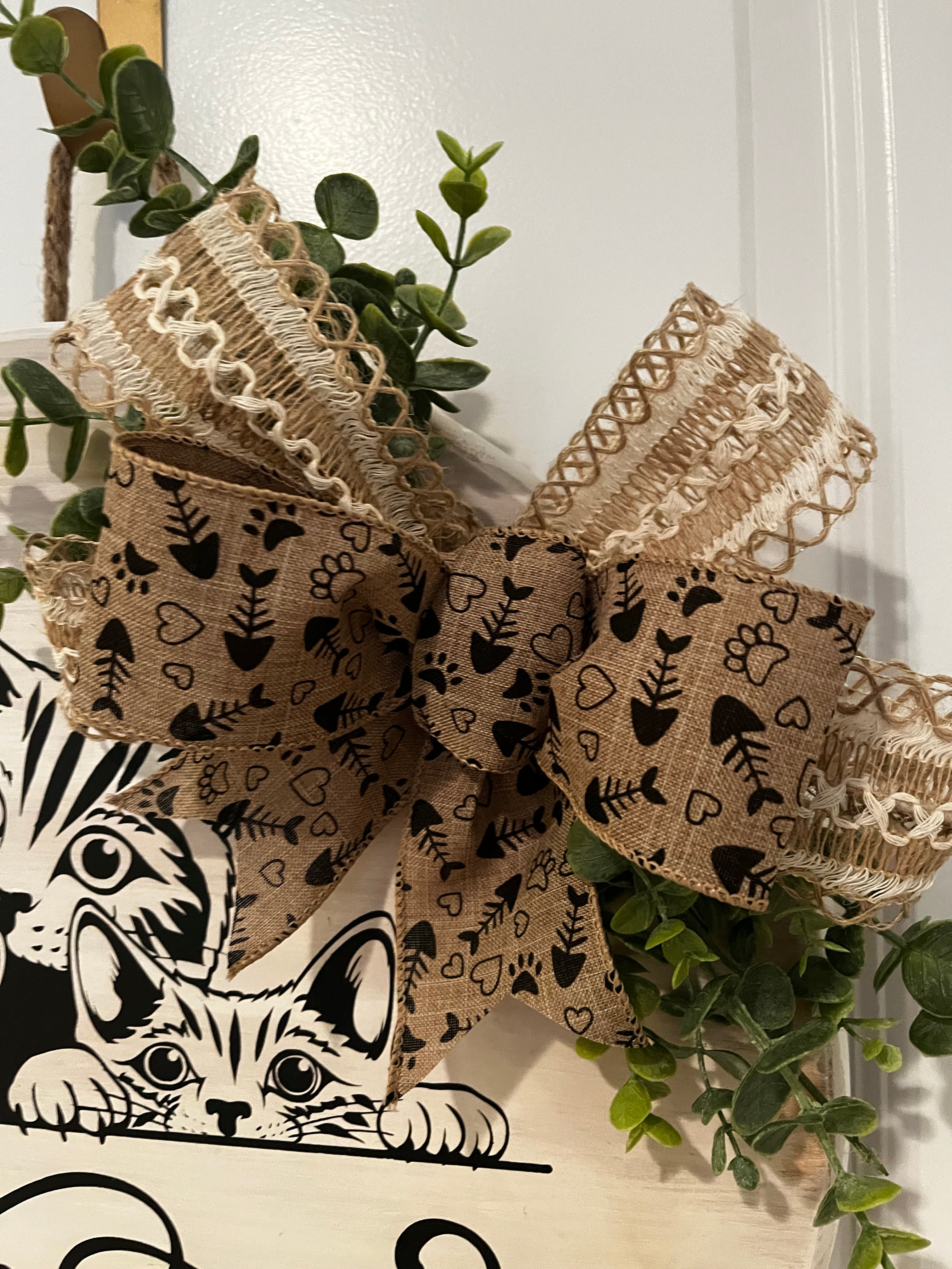 Door Hanger - Welcome Hope You Like Cats