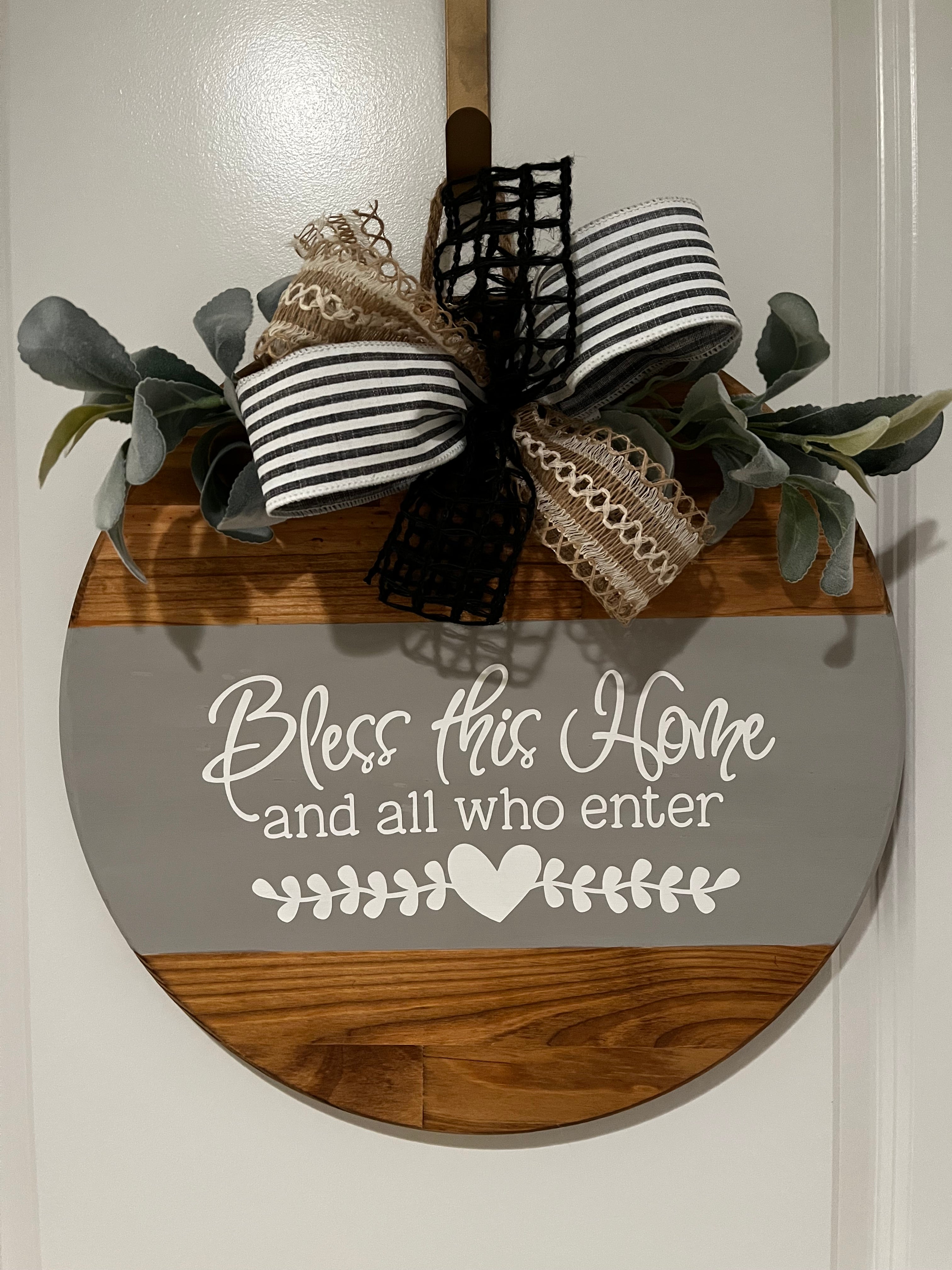 Door Hanger - Bless This Home and All Who Enter