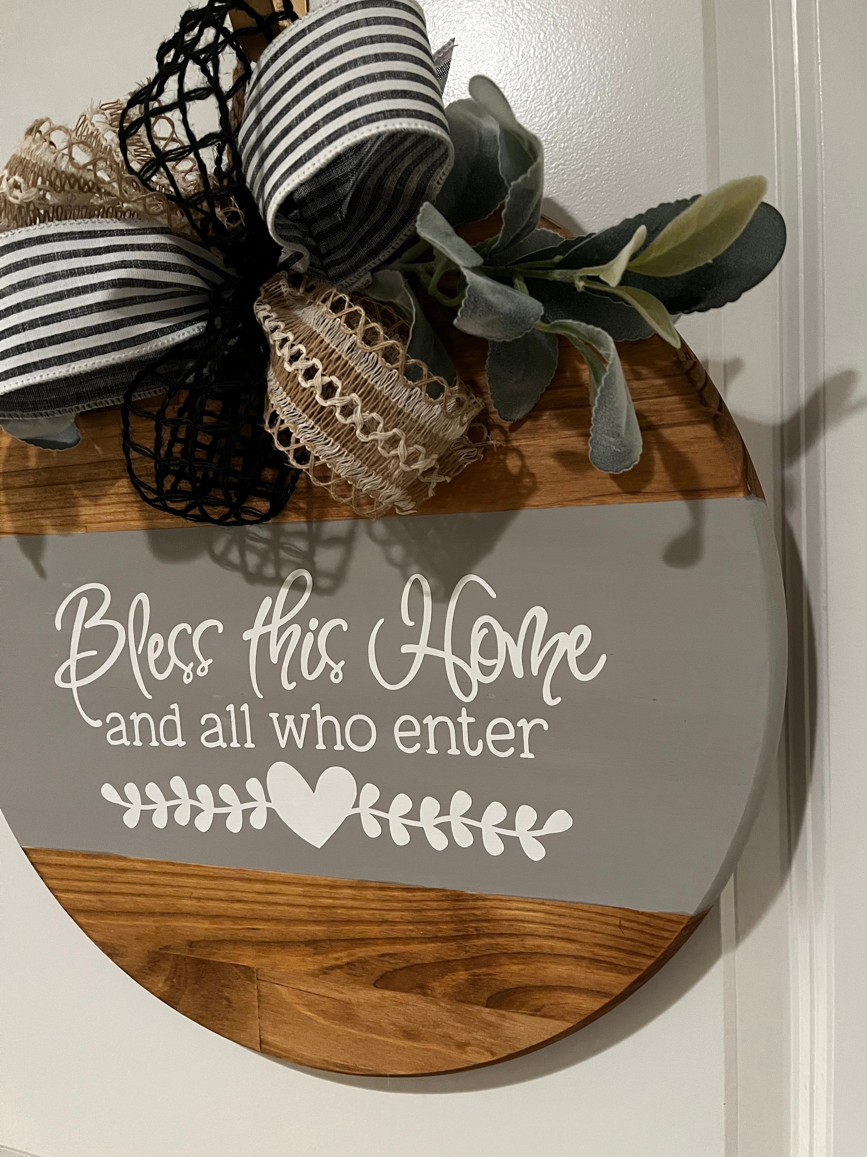 Door Hanger - Bless This Home and All Who Enter