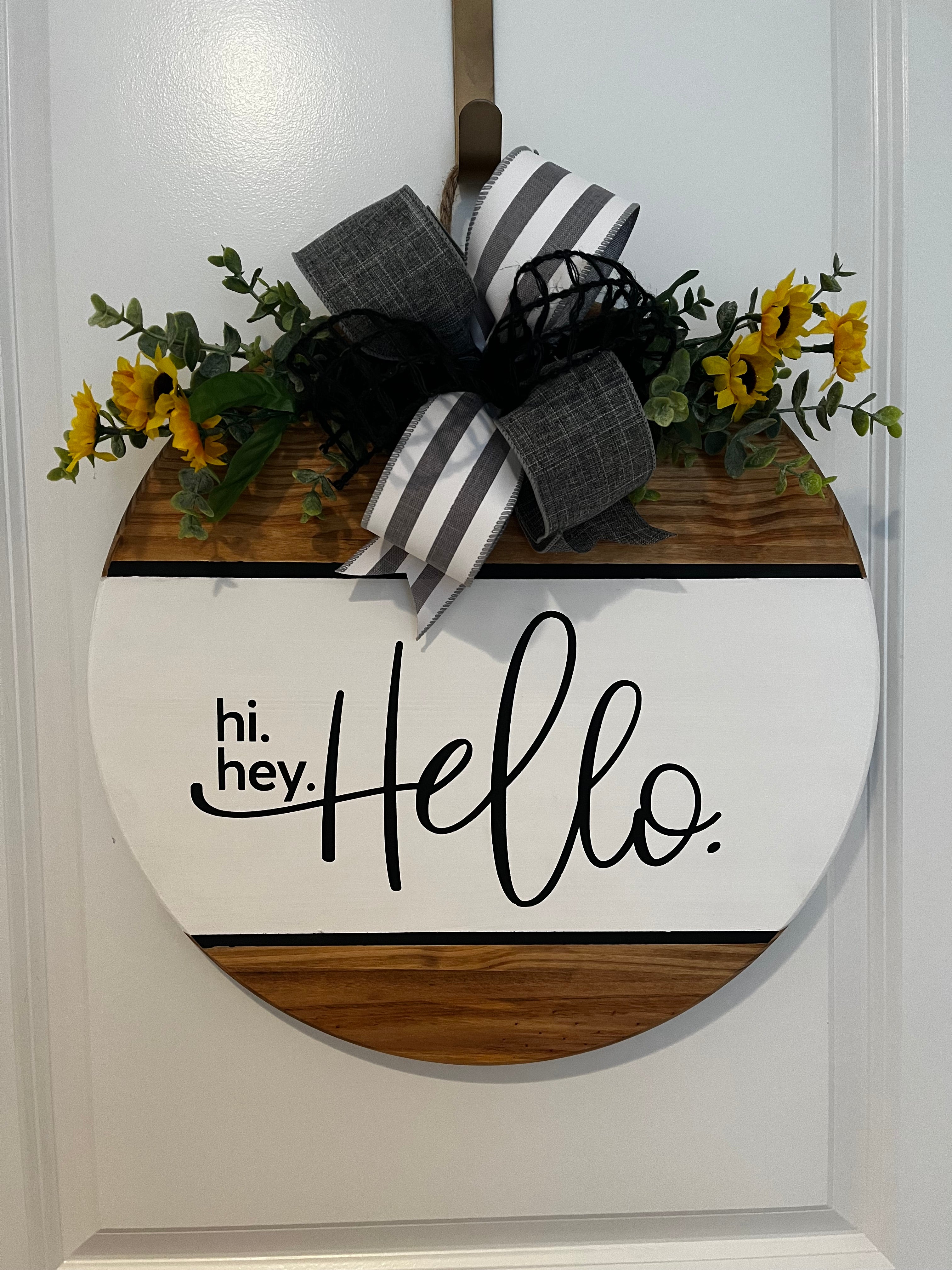 Door Hanger - Hi. Hey.  Hello.