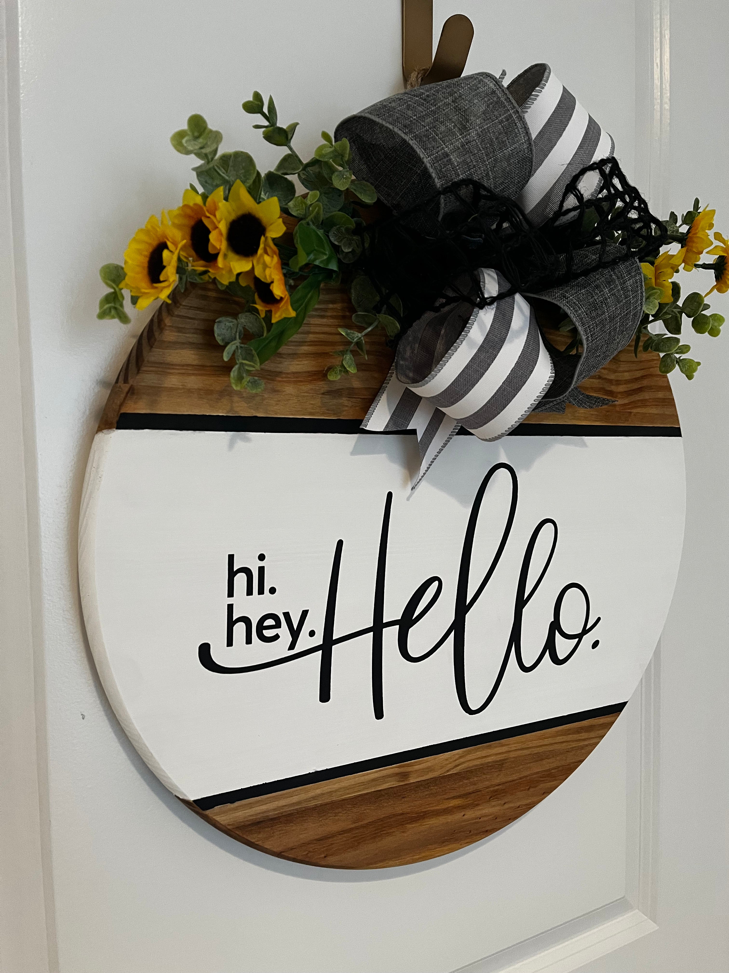 Door Hanger - Hi. Hey.  Hello.