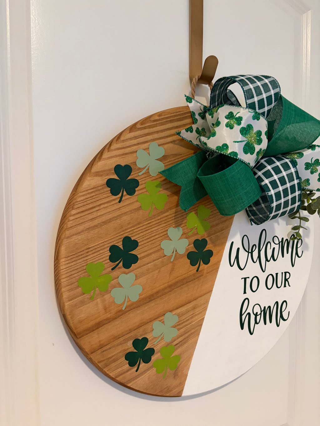 Door Hanger - Home Sweet Home With Shamrocks