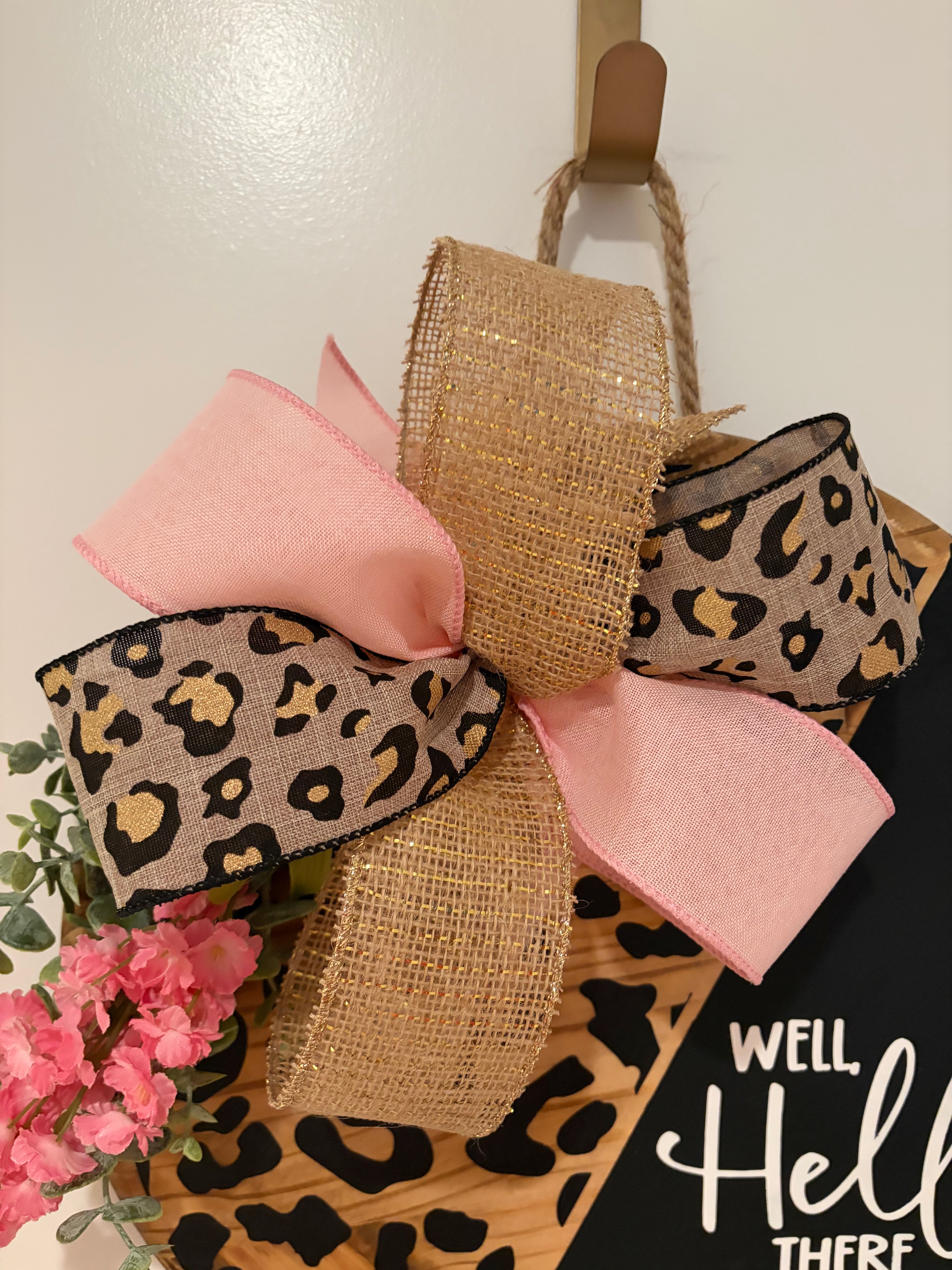 Door Hanger - Well Hello There - Leopard