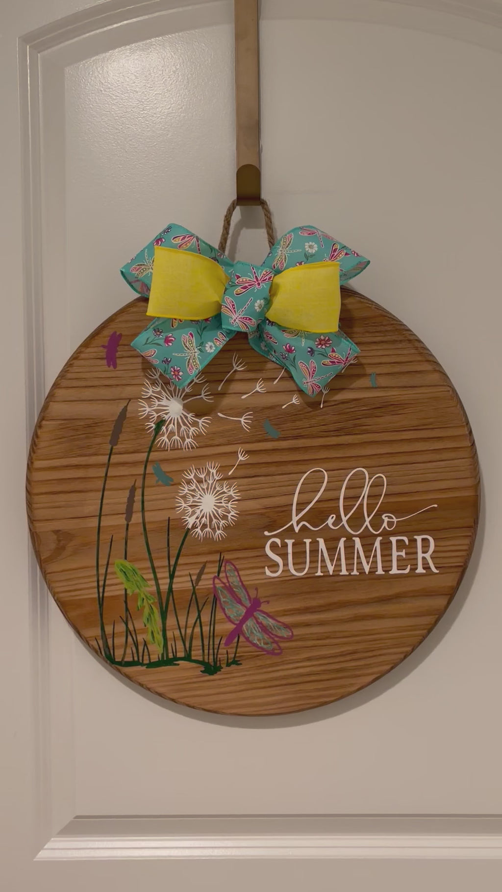 Door Hanger - Hello Summer with Dragonglies