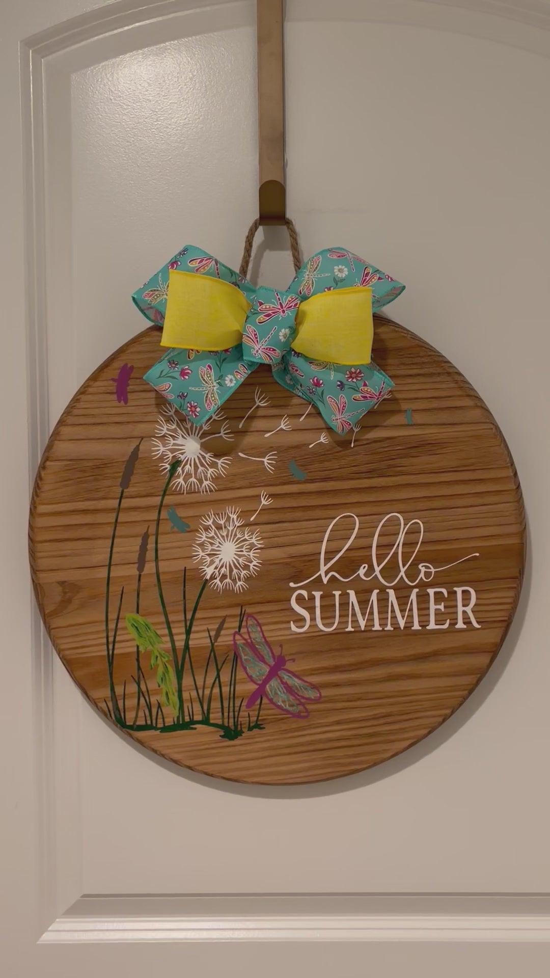 Door Hanger - Hello Summer with Dragonglies